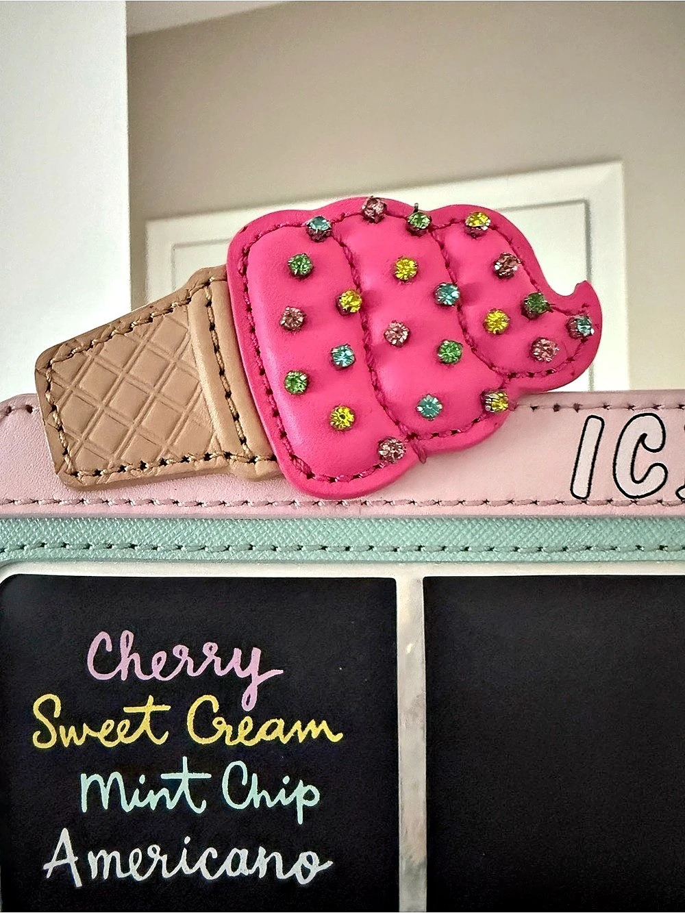 kate spade new york Flavor of the Month Ice Cream Truck Crossbody Green & Pink - Picture 3 of 10